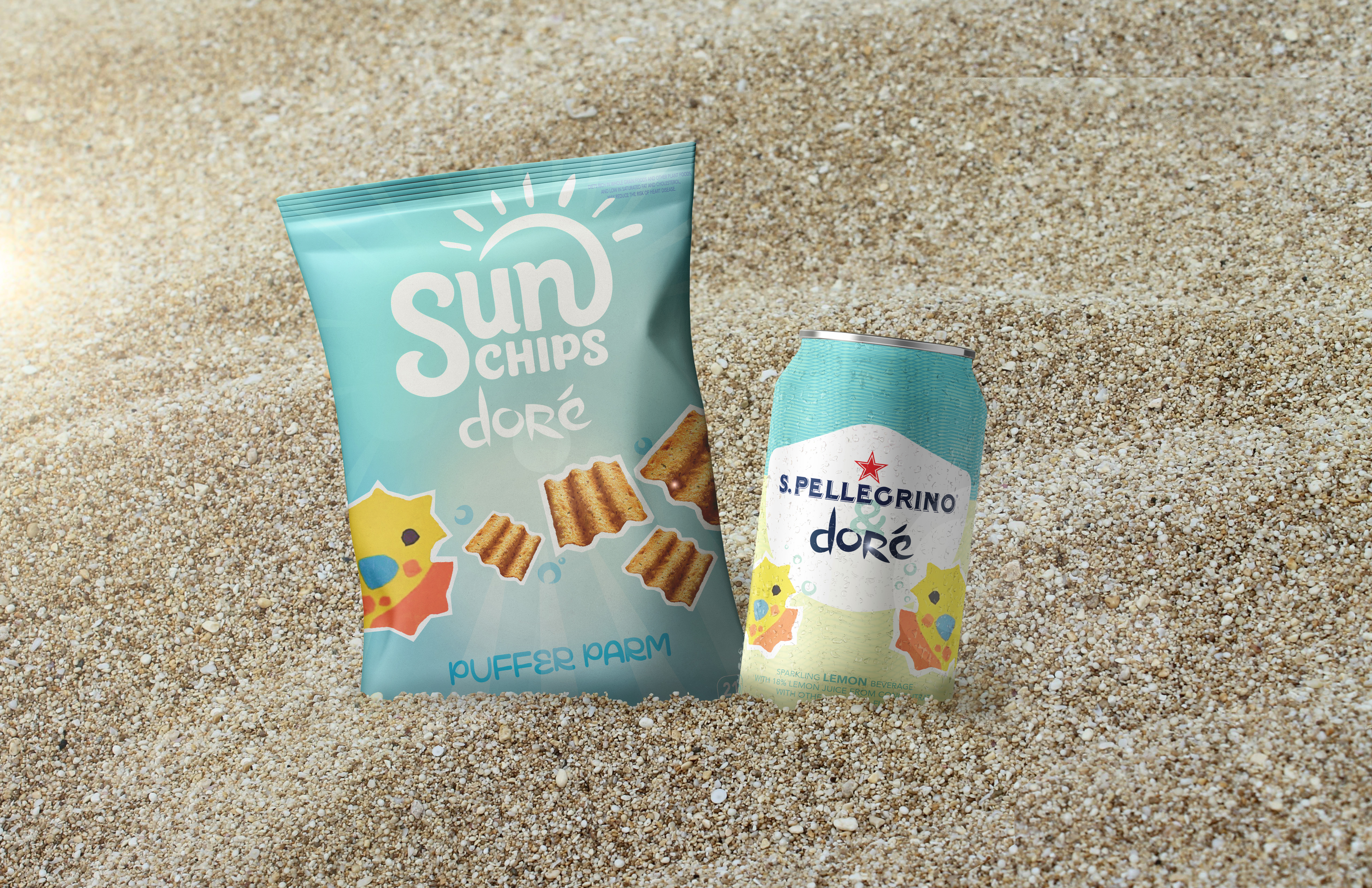 Doré Co-branded Chips and Soda